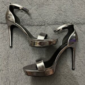 Silver Guess heels